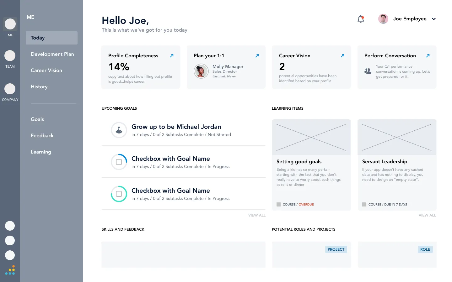 Wireframe of a potential Bridge homepage update.